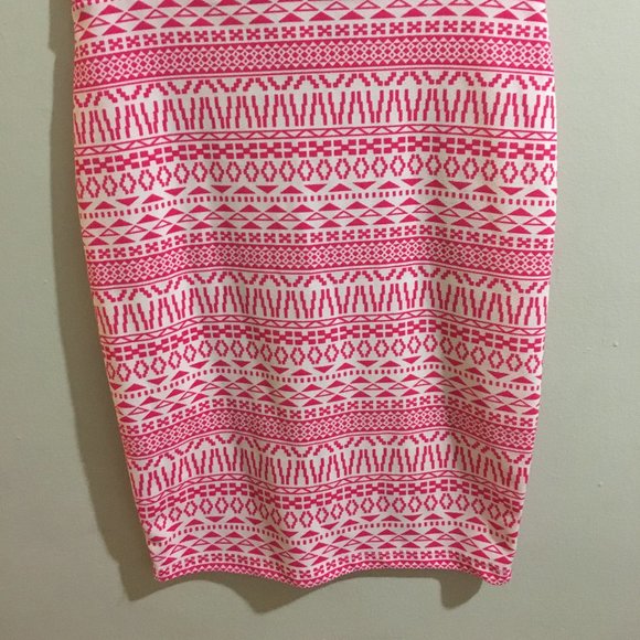Pink & White Pencil Skirt- Item#28 - Picture 3 of 3